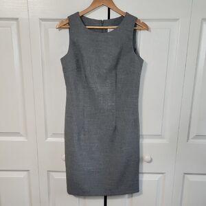 Vintage Lois Snyder Dani Max Gray Sleeveless Knee Length Dress SZ 8P Classic USA
